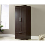 Meuble de rangement pour garde-robe avec tringle, étagère réglable et tiroir, Chêne Dakota / Chêne Sienna / Blanc doux / Chêne Salt, Style classique