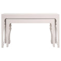 Console en laque avec pieds en volute, taupe / blanc, style gustavien
