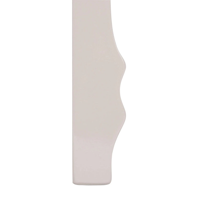 Console en laque avec pieds en volute, taupe / blanc, style gustavien