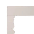 Console en laque avec pieds en volute, taupe / blanc, style gustavien