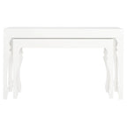 Console en laque avec pieds en volute, taupe / blanc, style gustavien