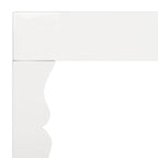 Console en laque avec pieds en volute, taupe / blanc, style gustavien