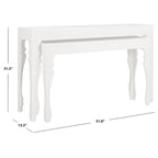 Console en laque avec pieds en volute, taupe / blanc, style gustavien