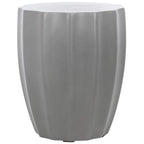 Table d'appoint d'intérieur/extérieur en béton, ivoire/gris foncé, carrée, style moderne