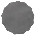 Table d'appoint d'intérieur/extérieur en béton, ivoire/gris foncé, carrée, style moderne