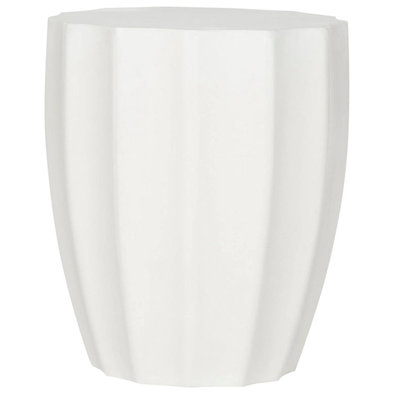 Table d'appoint d'intérieur/extérieur en béton, ivoire/gris foncé, carrée, style moderne