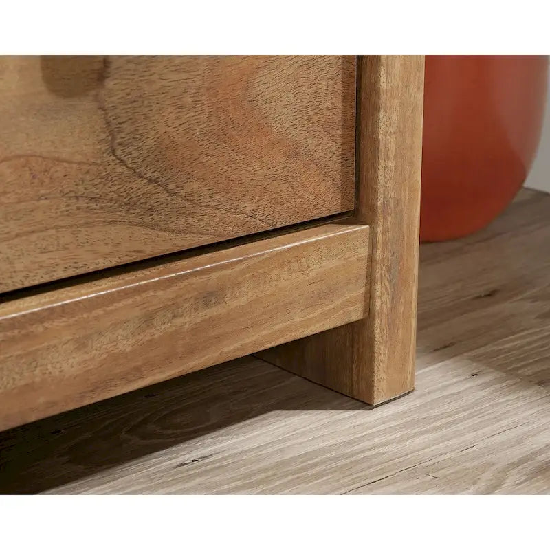 Commode 4 tiroirs avec glissières métalliques, Noyer Grand / Mangue Sindoori / Planche Blanche, Style Rustique