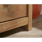 Commode 4 tiroirs avec glissières métalliques, Noyer Grand / Mangue Sindoori / Planche Blanche, Style Rustique