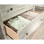 Commode 4 tiroirs avec glissières métalliques, Noyer Grand / Mangue Sindoori / Planche Blanche, Style Rustique