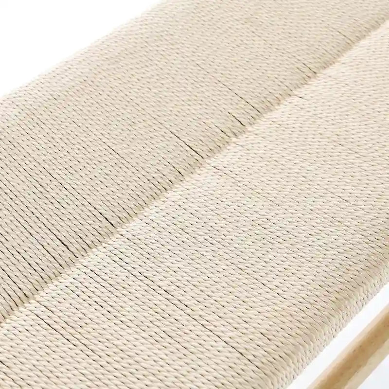 Banc intérieur en hévéa tressé, naturel, 1 à 2 personnes
