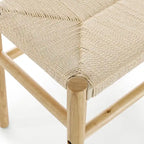 Banc intérieur en hévéa tressé, naturel, 1 à 2 personnes