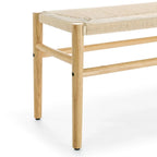 Banc intérieur en hévéa tressé, naturel, 1 à 2 personnes