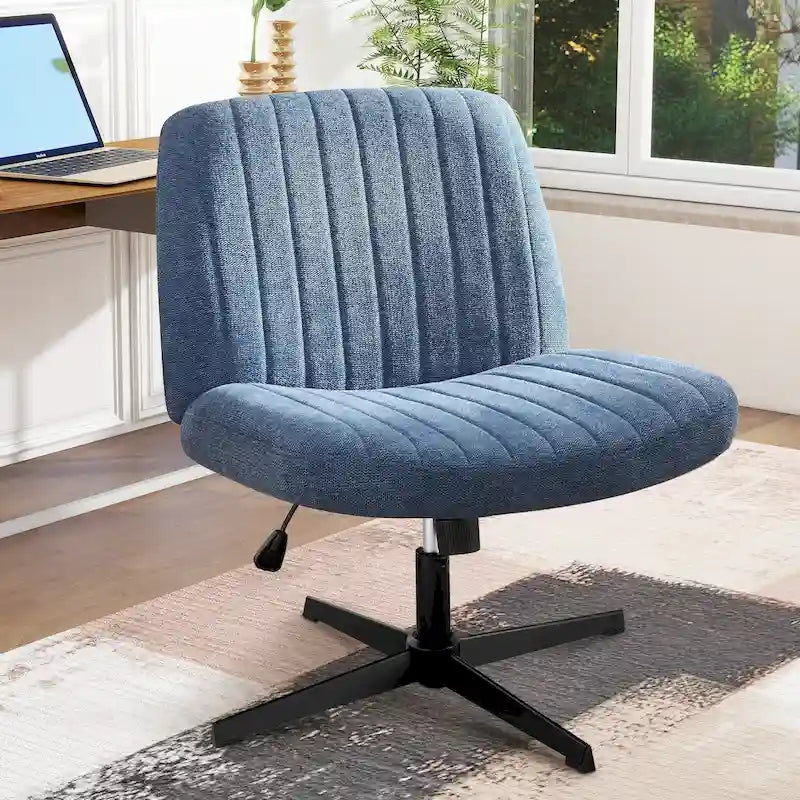 Chaise de bureau pivotante sans accoudoirs avec assise en tissu et hauteur réglable, beige/marron/gris, style moderne, 1 personne