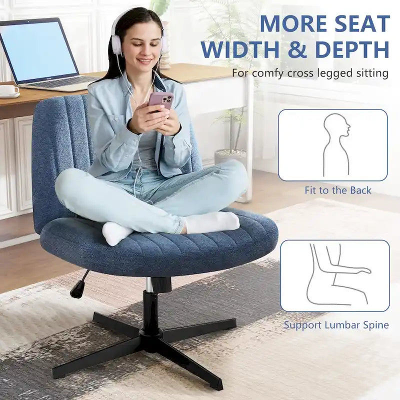 Chaise de bureau pivotante sans accoudoirs avec assise en tissu et hauteur réglable, beige/marron/gris, style moderne, 1 personne
