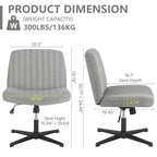 Chaise de bureau pivotante sans accoudoirs avec assise en tissu et hauteur réglable, beige/marron/gris, style moderne, 1 personne