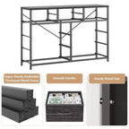 Commode en tissu à 10 tiroirs avec dessus en bois imperméable, Noir / Blanc / Saule noir / Rose / Marron, Style moderne