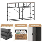 Commode en tissu à 10 tiroirs avec dessus en bois imperméable, Noir / Blanc / Saule noir / Rose / Marron, Style moderne