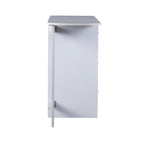 Bureau mural pliant avec 3 tiroirs et tiroir classeur, blanc, style gain de place, 1 personne