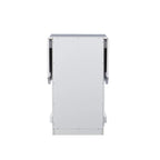 Bureau mural pliant avec 3 tiroirs et tiroir classeur, blanc, style gain de place, 1 personne