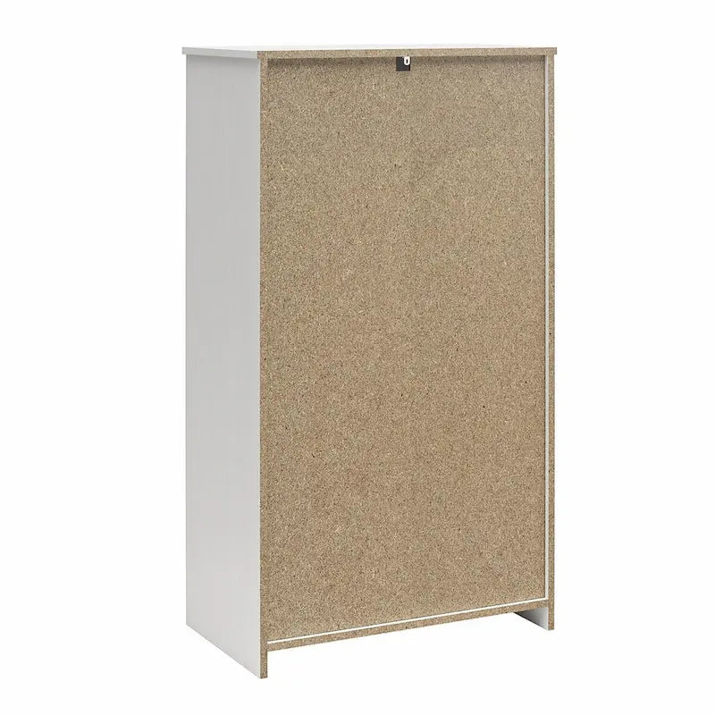 Commode haute à 5 tiroirs avec système d'assemblage emboîtable, chêne blanc / chêne blond / chêne noir, style grain de bois classique