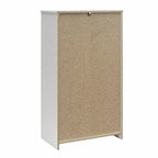 Commode haute à 5 tiroirs avec système d'assemblage emboîtable, chêne blanc / chêne blond / chêne noir, style grain de bois classique