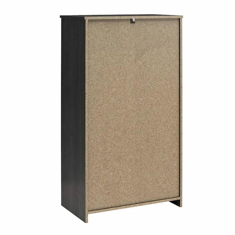 Commode haute à 5 tiroirs avec système d'assemblage emboîtable, chêne blanc / chêne blond / chêne noir, style grain de bois classique