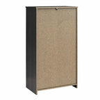 Commode haute à 5 tiroirs avec système d'assemblage emboîtable, chêne blanc / chêne blond / chêne noir, style grain de bois classique