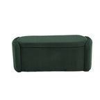Banc ottoman de rangement en velours côtelé, orange / beige / gris clair / bleu marine / émeraude / noir, charnière de sécurité, 1 à 3 personnes