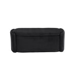 Banc ottoman de rangement en velours côtelé, orange / beige / gris clair / bleu marine / émeraude / noir, charnière de sécurité, 1 à 3 personnes
