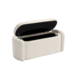 Banc ottoman de rangement en velours côtelé, orange / beige / gris clair / bleu marine / émeraude / noir, charnière de sécurité, 1 à 3 personnes