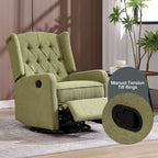 Fauteuil inclinable berçant pivotant à 360° avec repose-pieds, gris foncé / blanc / café / vert olive / beige, 1 personne