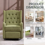 Fauteuil inclinable berçant pivotant à 360° avec repose-pieds, gris foncé / blanc / café / vert olive / beige, 1 personne