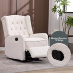 Fauteuil inclinable berçant pivotant à 360° avec repose-pieds, gris foncé / blanc / café / vert olive / beige, 1 personne
