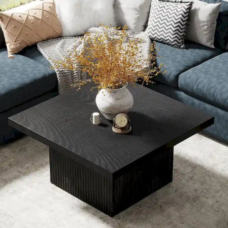 Table basse carrée, Marron, Style moderne du milieu du siècle, Salon 1-2 personnes