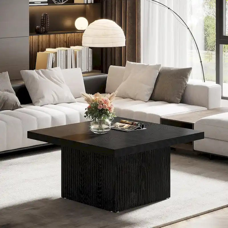 Table basse carrée, Marron, Style moderne du milieu du siècle, Salon 1-2 personnes