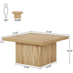 Table basse carrée, Marron, Style moderne du milieu du siècle, Salon 1-2 personnes