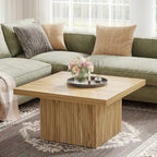 Table basse carrée, Marron, Style moderne du milieu du siècle, Salon 1-2 personnes