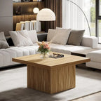 Table basse carrée, Marron, Style moderne du milieu du siècle, Salon 1-2 personnes