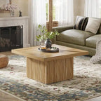 Table basse carrée, Marron, Style moderne du milieu du siècle, Salon 1-2 personnes