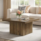 Table basse carrée, Marron, Style moderne du milieu du siècle, Salon 1-2 personnes